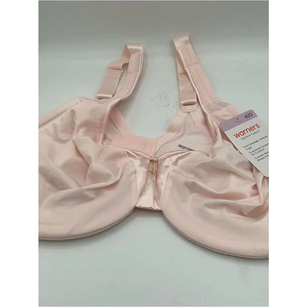 Warner's Soft Light Pink Full-Coverage Comfort Bra size 40D NWT